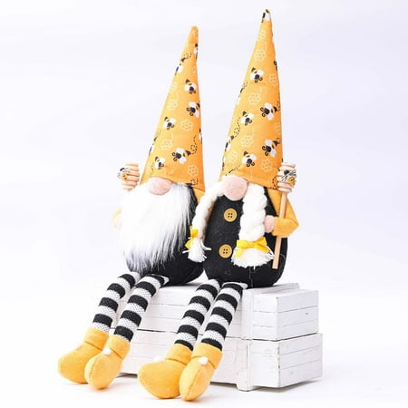 SIfdSeng Mexican Fiesta Party Decorations Bumble Bee Striped Scandinavian Tomte Nisse Swedish Honey Bee Elfs Home Kitchen Table Centerpieces Decor Yellow