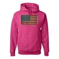 thumbnail image 2 of Wild Bobby, American Game Flag Baseball Bat, Sports, Unisex Graphic Hoodie Sweatshirt, Fuschia, Large, 2 of 3