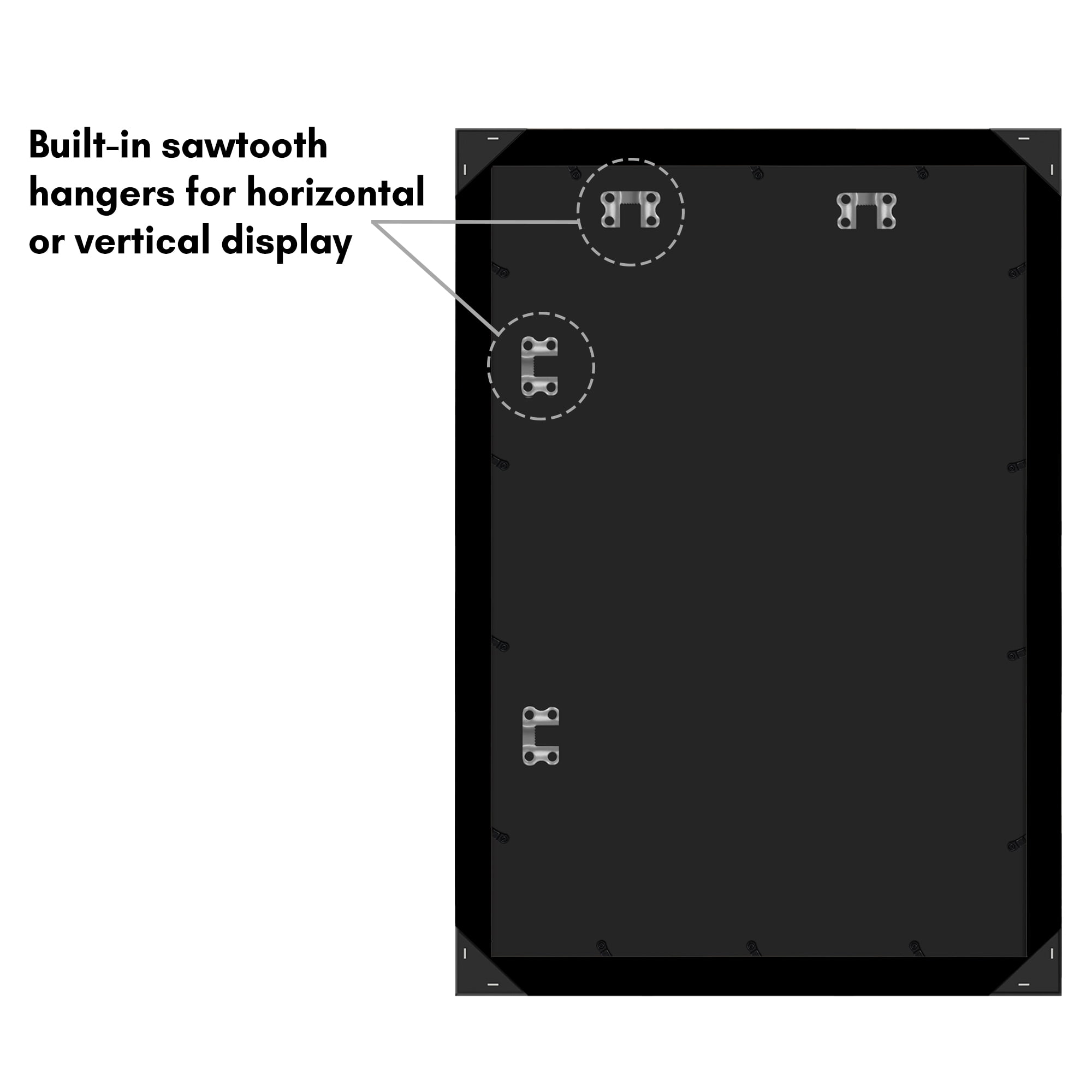 Americanflat 20x30 Picture Frame with Polished Plexiglass Wide Photo Frames Vertical Horizontal Epic - Black