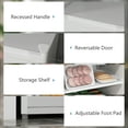 thumbnail image 4 of Kitchen Refrigerators HOMCOM Upright Freezer, 3.0 Cubic Feet Compact Mini Freezer with Reversible Single Door and Adjustable Thermostat, Small freezer for Home, Dorm, Apartment, Home Office, White,S, 4 of 10