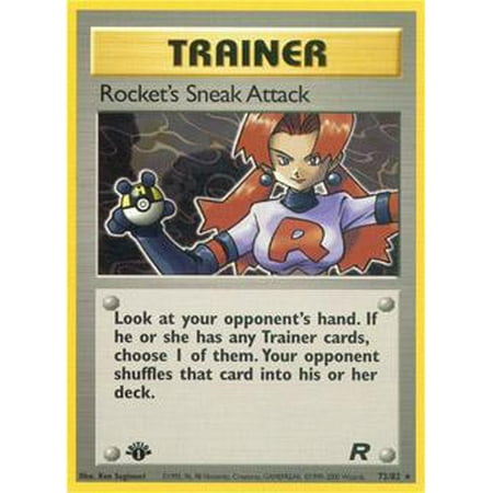 Pokemon Team Rocket Rocket's Sneak Attack #72 (Best Match Attax Team)