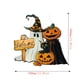 thumbnail image 3 of Xihbxyly Corona de Halloween con Diseño de Esqueleto de Calabaza, Letrero de Bienvenida de Madera, Decoración Duradera para Exteriores, Accesorio Festivo, Fácil Instalación, Tamaño 30 X 30 Cm., 3 of 6