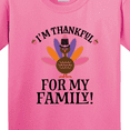 thumbnail image 4 of Inktastic Thanksgiving Girl Turkey Thankful for Family Youth T-Shirt, 4 of 5