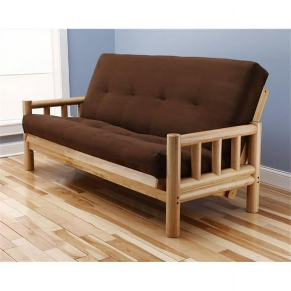 Kodiak Lodge Frame Suede Chocolate Full Mattress- Brown - Brown