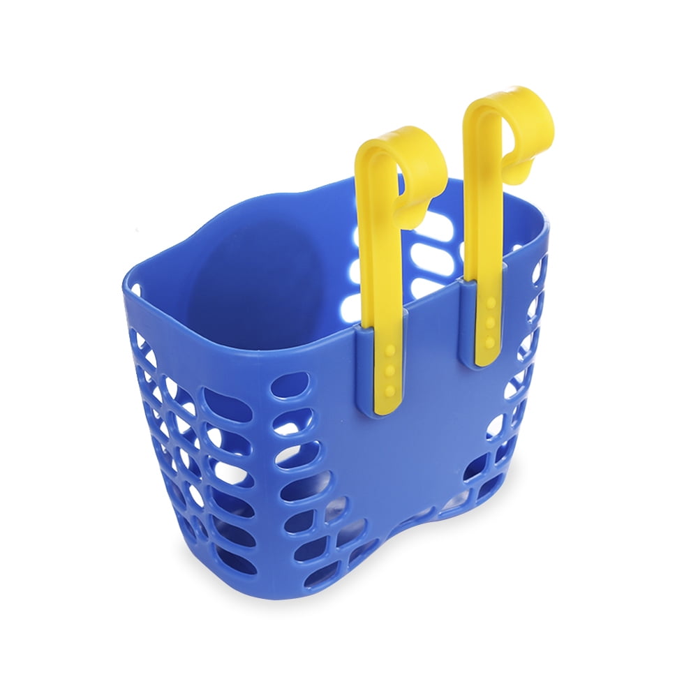 MINI-FACTORY Kids Bike Basket Blue Basket Holder Cute Shark//Dino//Train//Puppy Pattern Bicycle Front Handlebar Basket for Kid Boys