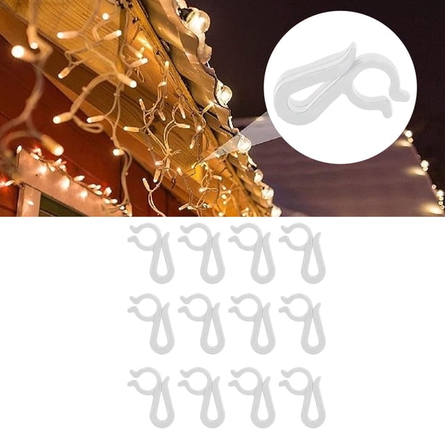 Reusable Christmas Light Clips, Hardware Hooks Gutter Light Clips Outdoor for Party Festival Christmas 120 Pcs