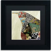 Trademark Fine Art "Pear Brocade I" Canvas Art by Color Bakery Black Matte, Black Frame