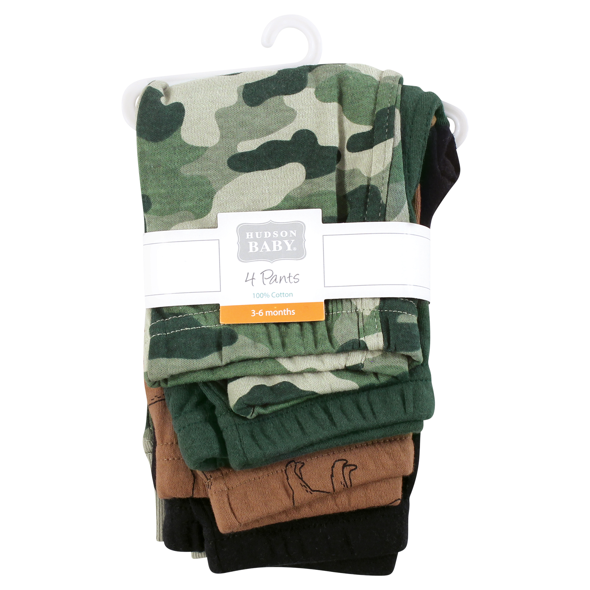Hudson Baby Boys Cotton Pants and Leggings, Camo, 2T