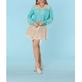 thumbnail image 4 of Resortwear.Miami Beachwear Cotton Lace Aqua Long Sleeve Coverup Dress, 4 of 4