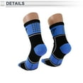 thumbnail image 4 of Calcetines de ciclismo anti-fricción l Calcetines para bicicleta al aire libre azul, negro unisex 1 par con diseño cuadrado reflectante, 4 of 6