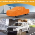 thumbnail image 2 of Funda para Coche Impermeable Unique Bargains para Todo Clima, Protección Exterior Completa Anti-UV Sol Lluvia para chevy Silverado 210D-PU Naranja con Franjas Reflectantes, 2 of 4