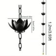 thumbnail image 3 of ​​BMYJ Adjustable Black Rain Chain Catcher with Cups & Gutter Adapter | Downspout Replacement Water Diverting System | Decorative Outdoor Home Display Rainfall Solution​​, 3 of 8