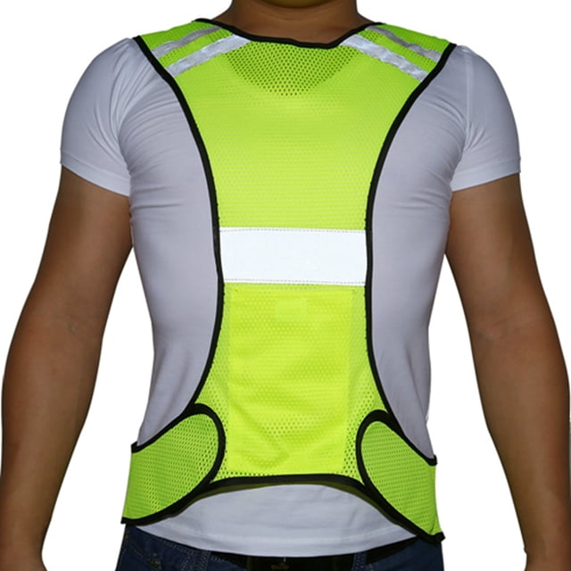 Chaleco De Alta Visibilidad Seguridad Reflectante Nocturna