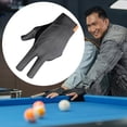 thumbnail image 1 of 3 dedos Glove de piscina Billar Billard Billard Billards Billiards Glove Gris, 1 of 8