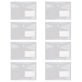 thumbnail image 1 of Miangastore 20pcs Transparent File Organizer Portable A5 Document Organizer with Snap Button, 1 of 9