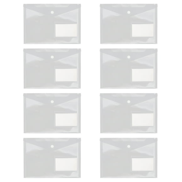 Miangastore 20pcs Transparent File Organizer Portable A5 Document Organizer with Snap Button