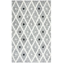 SAFAVIEH Casablanca Cara Diamond Area Rug, Black/Ivory, 4' x 6'