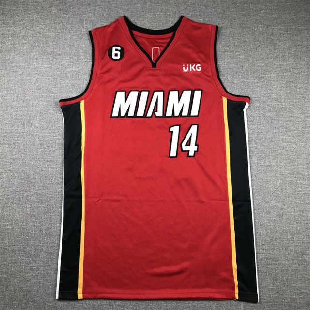 Heat Embroidered Basketball Jersey Vest 3#Wade 22#Butler 13# 14# Copy Player Name Jersey