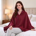 thumbnail image 4 of 2027 New Heated Shawl Wraps for Women, Cozy Wrap with Heat, Zip Front Hands-Free Wearable USB Heated Blanket, 3 Heat Settings Portable Shawl for Home Travel Office Winter Use, 4 of 7