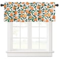 thumbnail image 2 of Orange Flowers Branches Small Curtain Rod Pocket Short Curtains Half Drapes Partition Cabinet Door Window Curtains Home Decor, 2 of 6