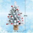 thumbnail image 3 of HLONK Small Pre-lit Artificial Christmas Tree  Fiber Optic Tabletop Xmas Tree, 3 of 5