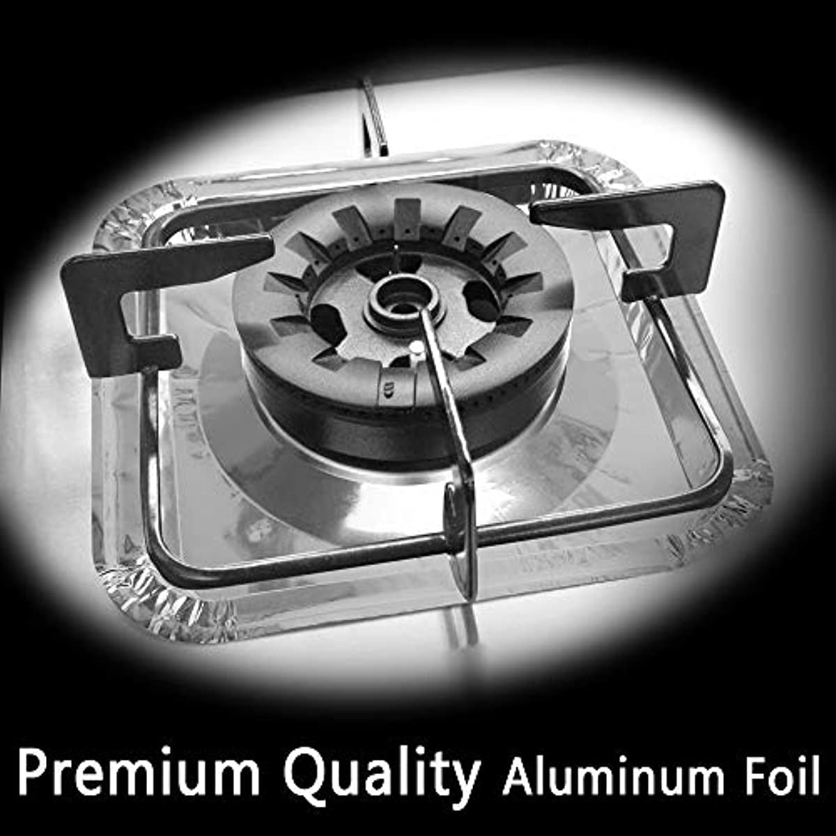 Aluminum Foil Gas Stove Lining, 300-piece Stove Cover, Disposable Square Stove Bib Lining, Gas Stove Protector, Stove Surface Replacement Square 8.5 In
