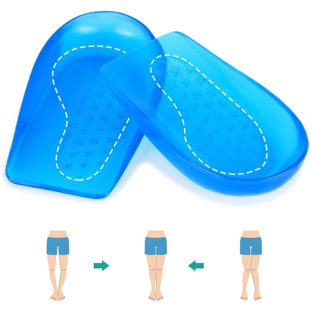 Plantillas ortopédicas para piernas tipo O/X, almohadillas para el talón Soporte para el talón para piernas tipo O/X, almohadillas de gel para el talón Inserciones ortopédicas para supinación y pronac Namotu LKX-1220