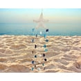 thumbnail image 4 of Starfish Seashell & Sea Glass Hanging Wall Art, Natural Coastal Blue Sea Glass Sun Catcher, 4 of 6