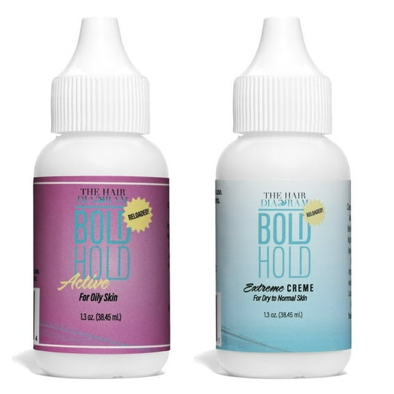Bold Hold Extreme Creme & Active Combo - Lace Glue/ Wig Adhesive 1.3 oz. by The Hair Diagram 3.0 oz