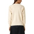 thumbnail image 3 of INSPIRE CHIC Women's Knit Open Front Button Down Long Sleeve Cardigan Sweater S Beige, 3 of 6