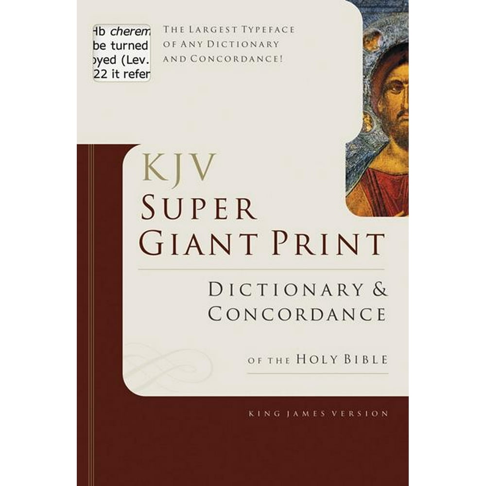Super Giant Print Bible Dictionary and Concordance (Hardcover)(Large ...