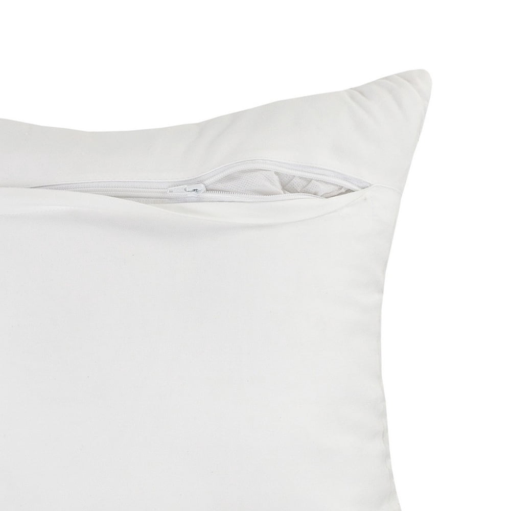 Harlow Hill Davina White/Blue Striped Cotton Adult Decorative Throw Pillow Cover
