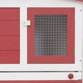 thumbnail image 4 of vidaXL Outdoor Large Rabbit Hutch Red and White 204x45x85 cm Wood, 4 of 5