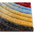 thumbnail image 2 of Well Woven Maura Multi Geometric Stripes Thick Soft Plush 3D Textured Shag Area Rug, 2 of 5