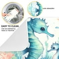 thumbnail image 2 of Cute Seahorse and Seaweed Dish Drying Mat 16x18 Absorbent Microfiber Draining Rack Pad for Kitchen Counter Sink, 2 of 8