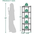 thumbnail image 3 of GIOTORENT 5 Tier Adjustable Height Metal Shelving Unit Black 11.8X11.8X50, 3 of 10