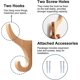 thumbnail image 3 of 4 Pack Natural Wood Hooks Durable Wall Mount Coat Hat Towel Hooks For Living Room Bathroom (hyperbolic Hook) DMJ.N, 3 of 5