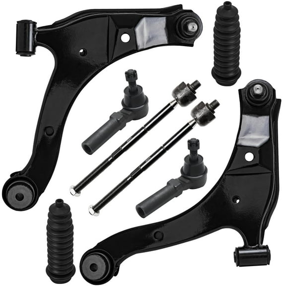 Detroit Axle - Front Lower Control Arms, Inner Outer Tie Rods and Rack Boots - 8PC Kit Fits select: 2005-2006 CHRYSLER PT CRUISER TOURING, 2004-2005 DODGE NEON SXT