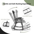 thumbnail image 4 of Patiojoy Foldable Rocking Chair Zero Gravity Lounge Rocker with Headrest Outdoor Portable Rocker Gray, 4 of 8