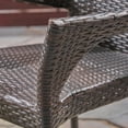thumbnail image 3 of Brady Outdoor 7 Piece Acacia Wood Dining Set with Stacking Wicker Chairs, Multi Brown, Teak, 3 of 7