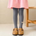thumbnail image 6 of Gamivast Girls Gray Ribbed Tights Bow Accent Soft Stretch Footed Stockings Full Length Knit Pantyhose for Dress Casual School Outfits, 6 of 7