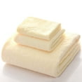 thumbnail image 1 of 3-Piece Bath Towel Set Soft Absorbent Fabric for Spa Beach and Home Use, 1 of 3