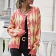 thumbnail image 5 of Puntoco Mujer Moda Color a juego Mangas largas Punto Cardigan Suelto tops Blusa Suéter Puntoco Puntoco-5171, 5 of 5