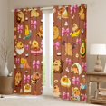 thumbnail image 2 of Erosebridal Pink Bowknot Kawaii Bow Black Out Curtains,Cute Animal Capybara Curtains Pack of 2 (42x63 Each) For Kids Teens, 2 of 6
