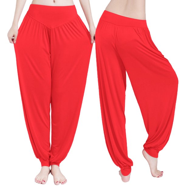 MKLEKYY Leggings para mujer, pantalones de yoga, pantalones deportivos para mujer, pantalones deportivos casuales de harén de gran tamaño para correr