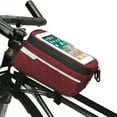 thumbnail image 3 of Bike Phone Front Frame Bag,Waterproof Bike Pouch Bag-Bicycle Top Tube Cycling Phone Mount with 6Inch Touch Screen Bike Phone Holder Storage Bag, 3 of 8
