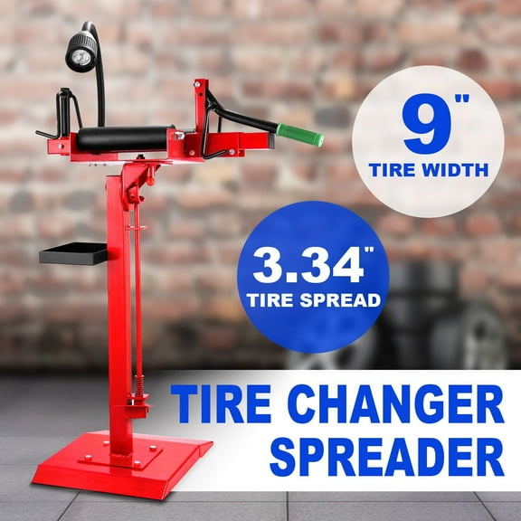 VEVOR Manual Tire Spreader Portable Tire Changer with Stand Adjustable LED Light Tire Spreader Tool for Light Truck and Car
