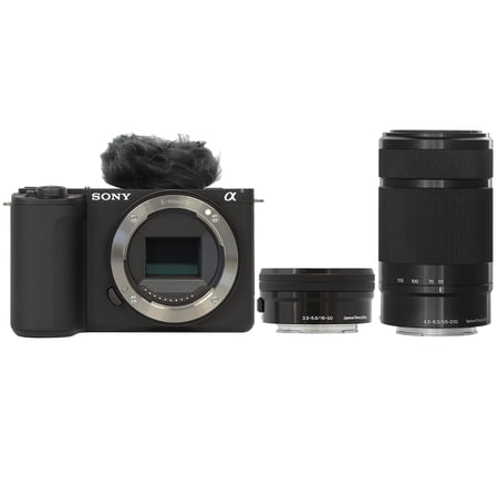 Sony ZV-E10 II Mirrorless Digital Camera with 16-50mm & 55-210mm Lens Black - International Version