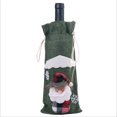 thumbnail image 5 of 3 artículos de decoración navideña juego de botellas de vino champán bolsa para botellas de vino vestido de mesa 30*14cm, 5 of 5