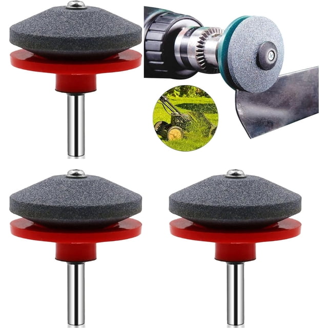 Afilador de cuchillas para cortacésped, 3/4/5 piezas, afilador de cuchillas para cortacésped para taladro, nuevo afilador de cuchillas para cortacésped 2024, kit de herramientas universal para afilado